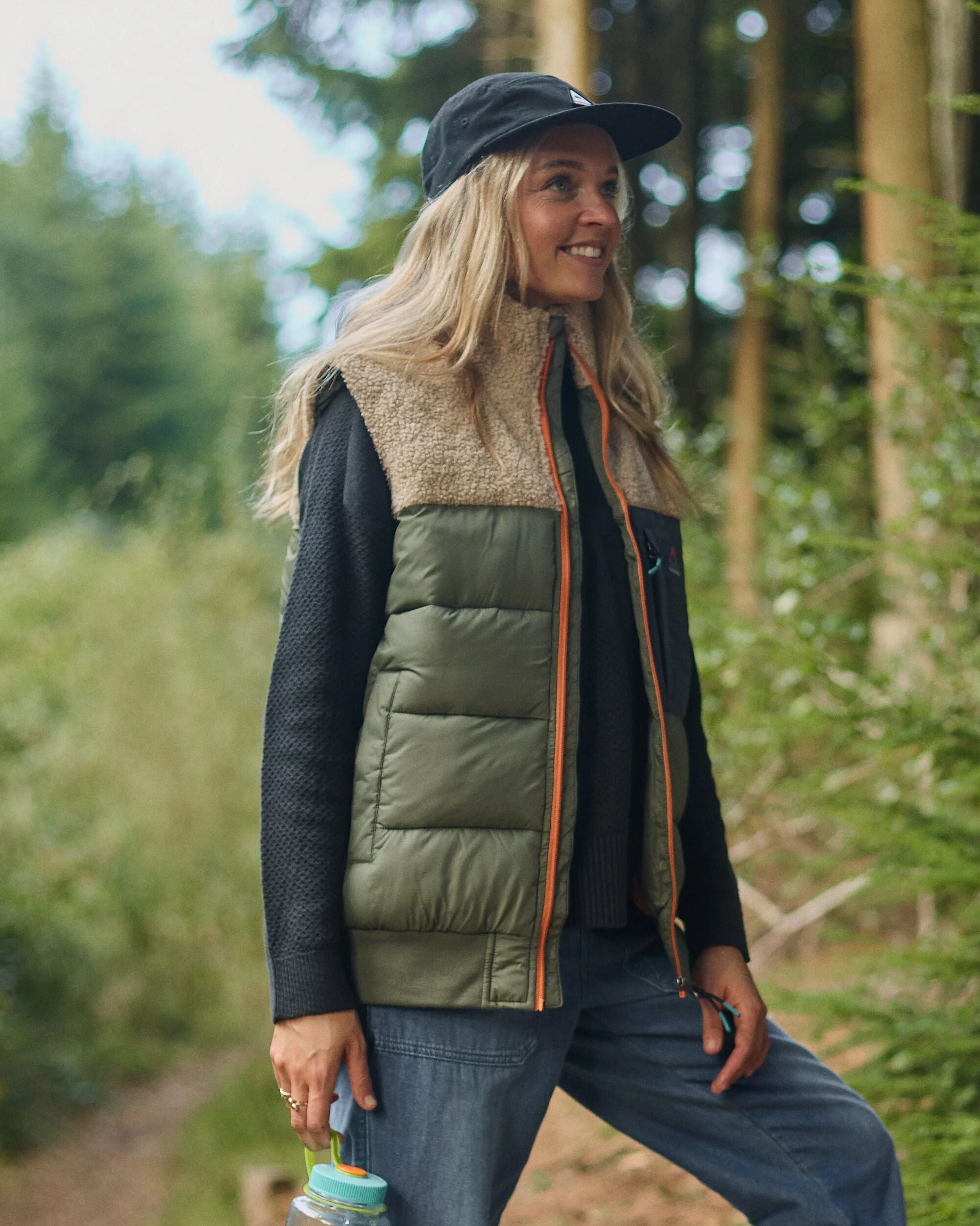 Inspire Recycled Insulated Gilet - Dusty Olive - Lifestyle