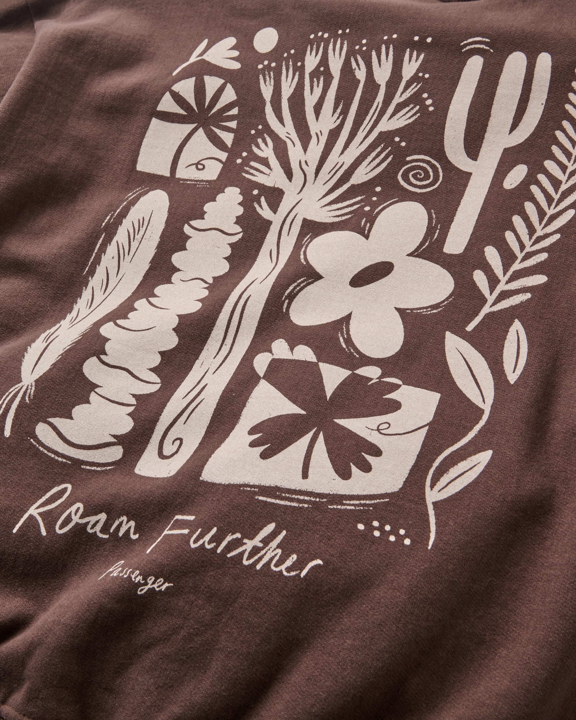 Roam Further Sweatshirt - Espresso - Flatlay