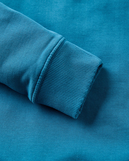 Slow Escape Recycled Cotton Sweatshirt - Tidal Blue - Flatlay