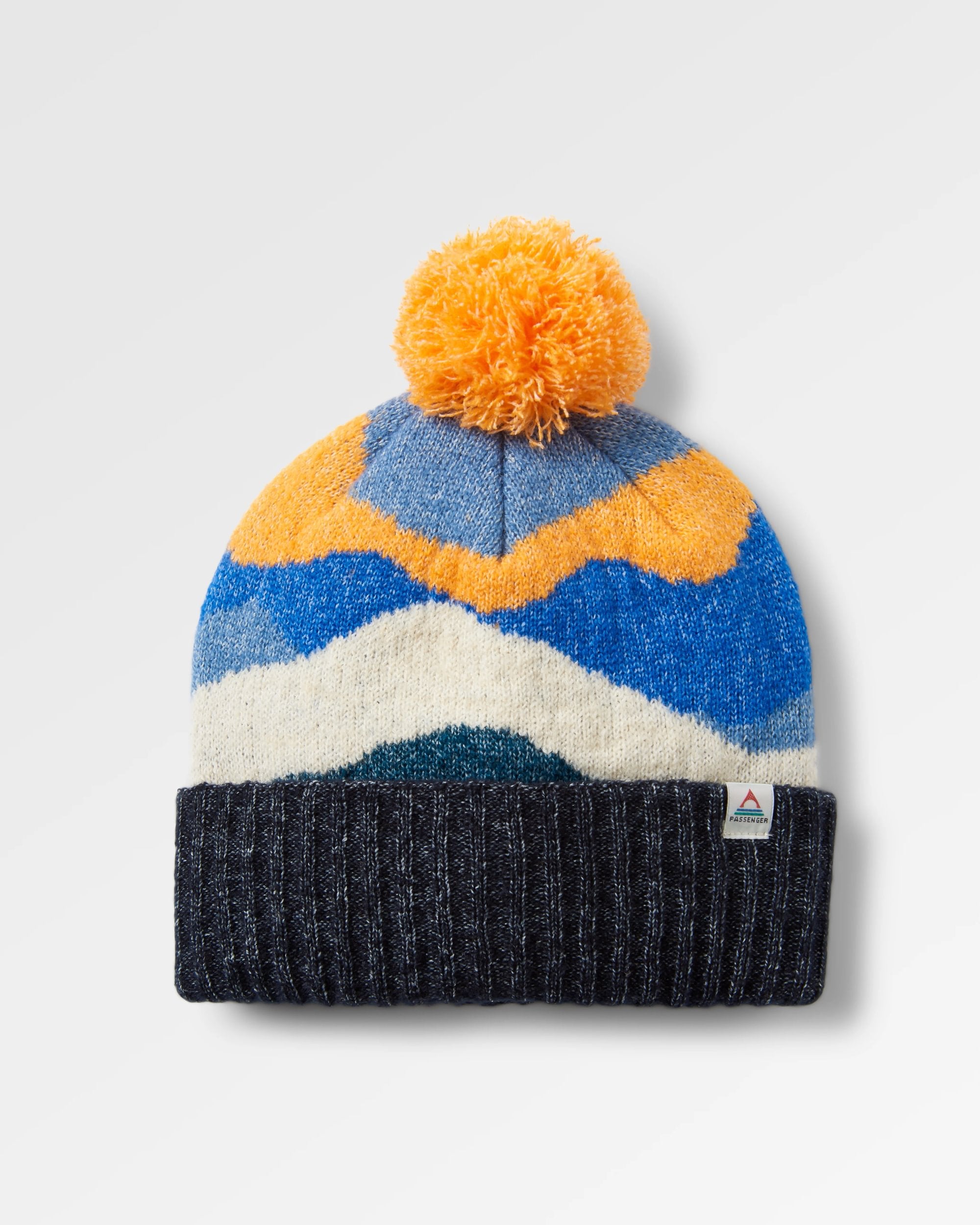 Scenic Recycled Bobble Hat - Scenic Orange - Flatlay