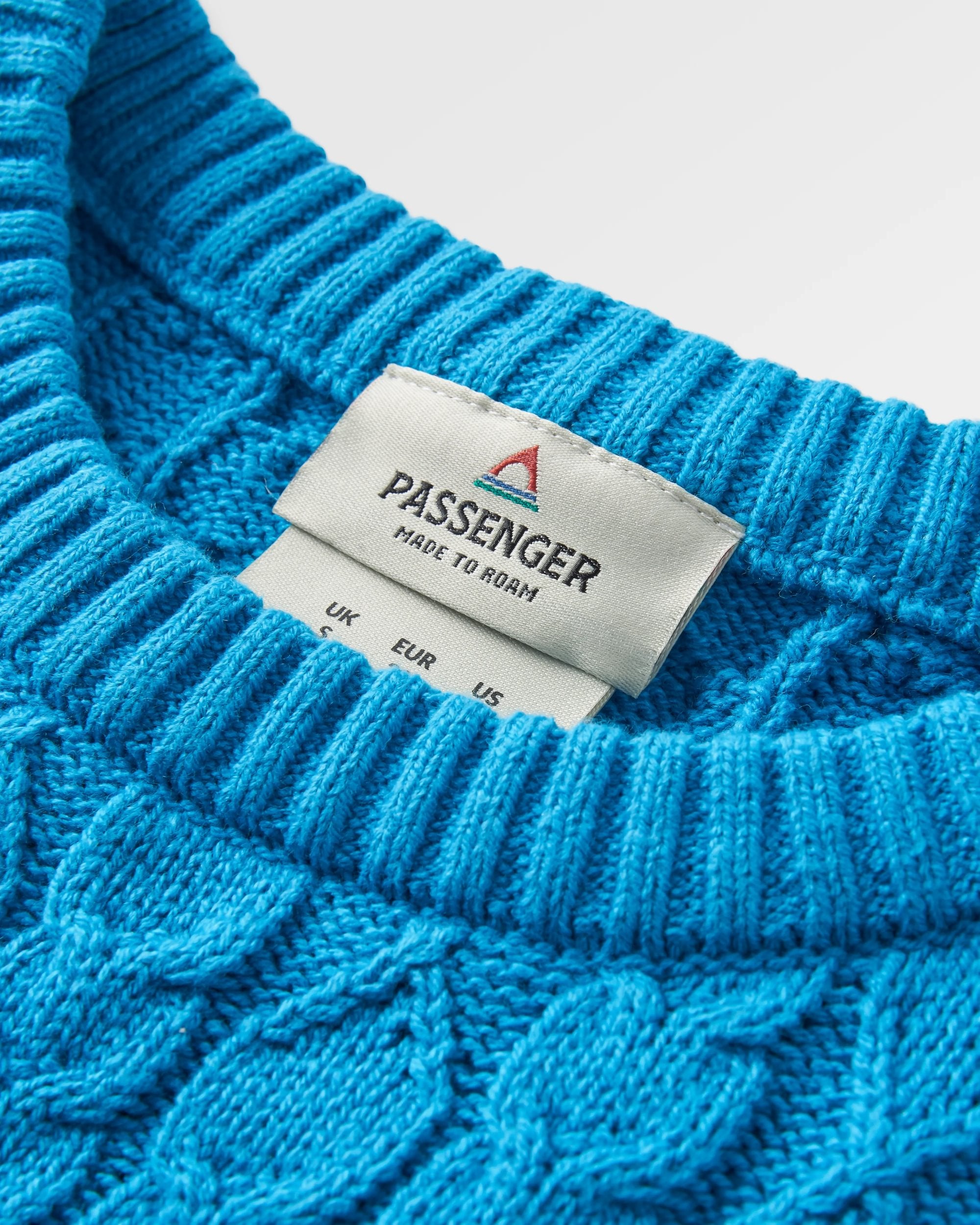 Homely Short Sleeve Knitted Jumper - Bluejay - Flatlay