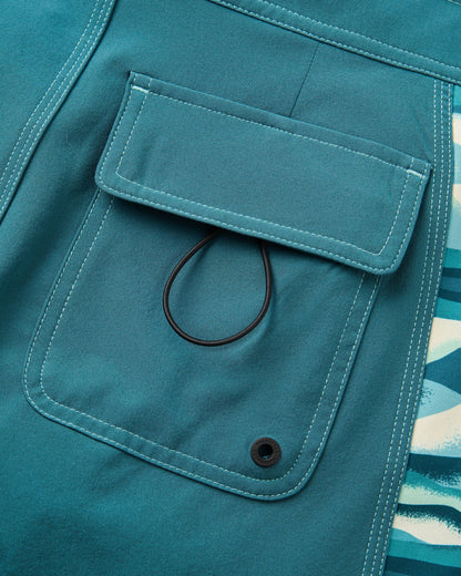 Rialto 16" Boardshort - Mediterranean - Flatlay