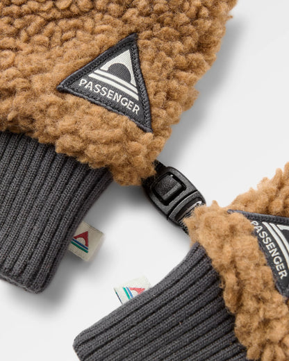 Snowfall Sherpa Gloves - Caramel - Flatlay