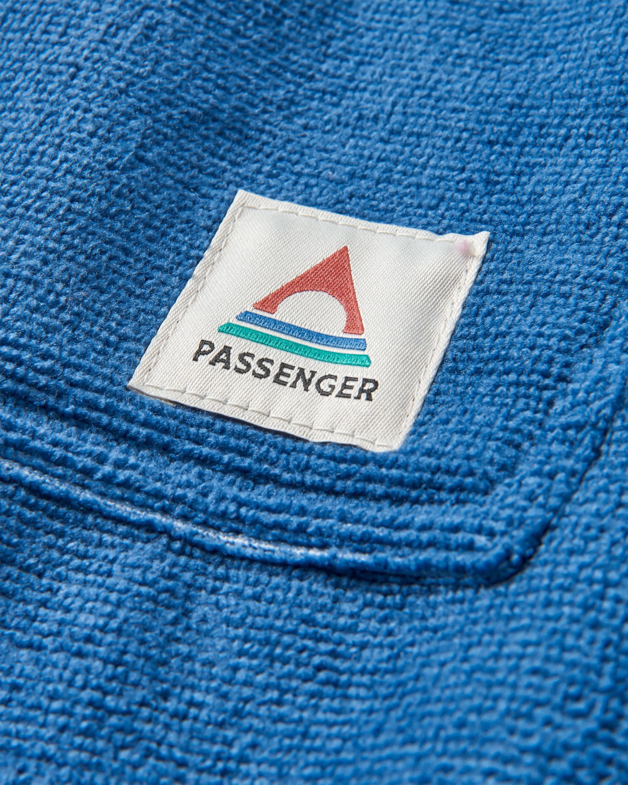 Tulum Recycled Towel Poncho - Dark Denim - Flatlay