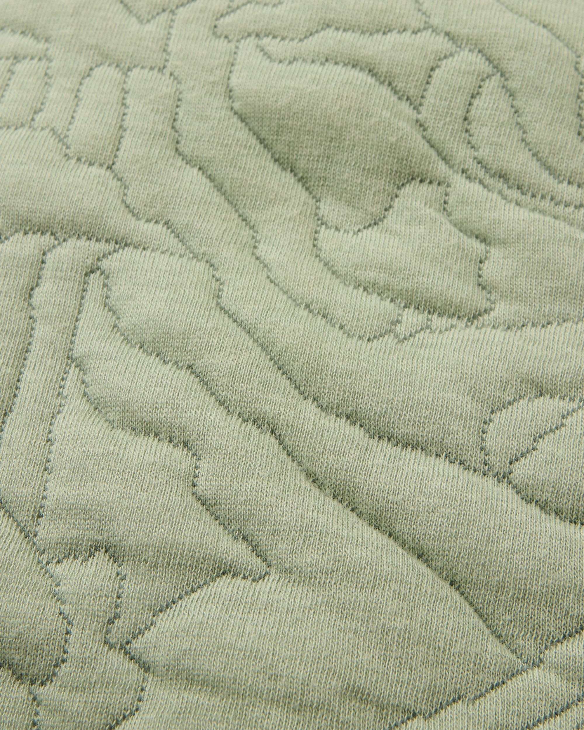 Seagrass Organic Cotton Quilted Cardigan - Pistachio - Flatlay