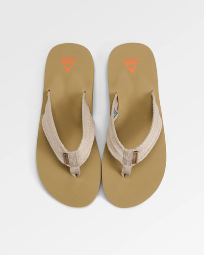 Santos Flip Flop - Taupe - Flatlay