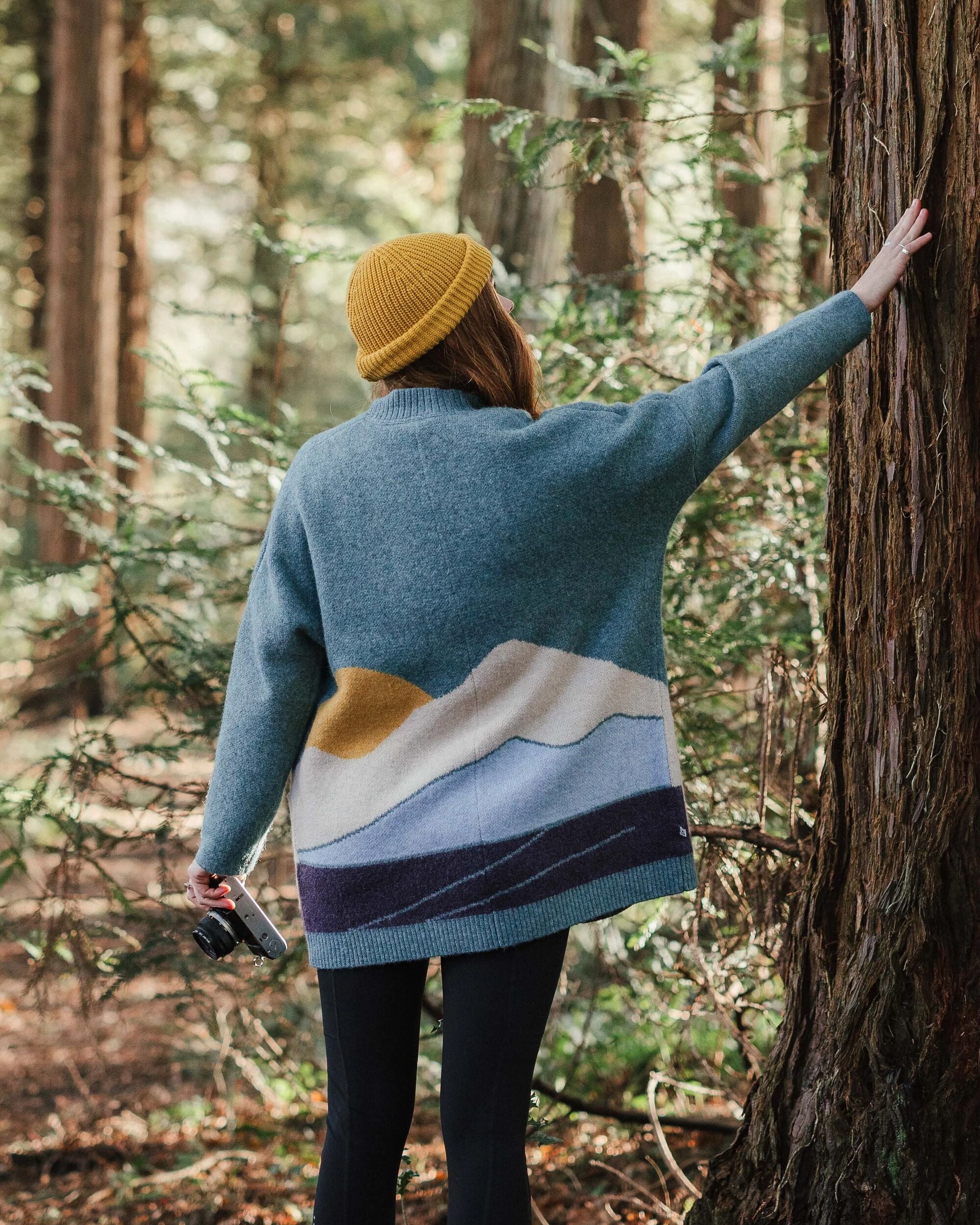 Vista Recycled Knitted Cardigan - Arctic - Lifestyle