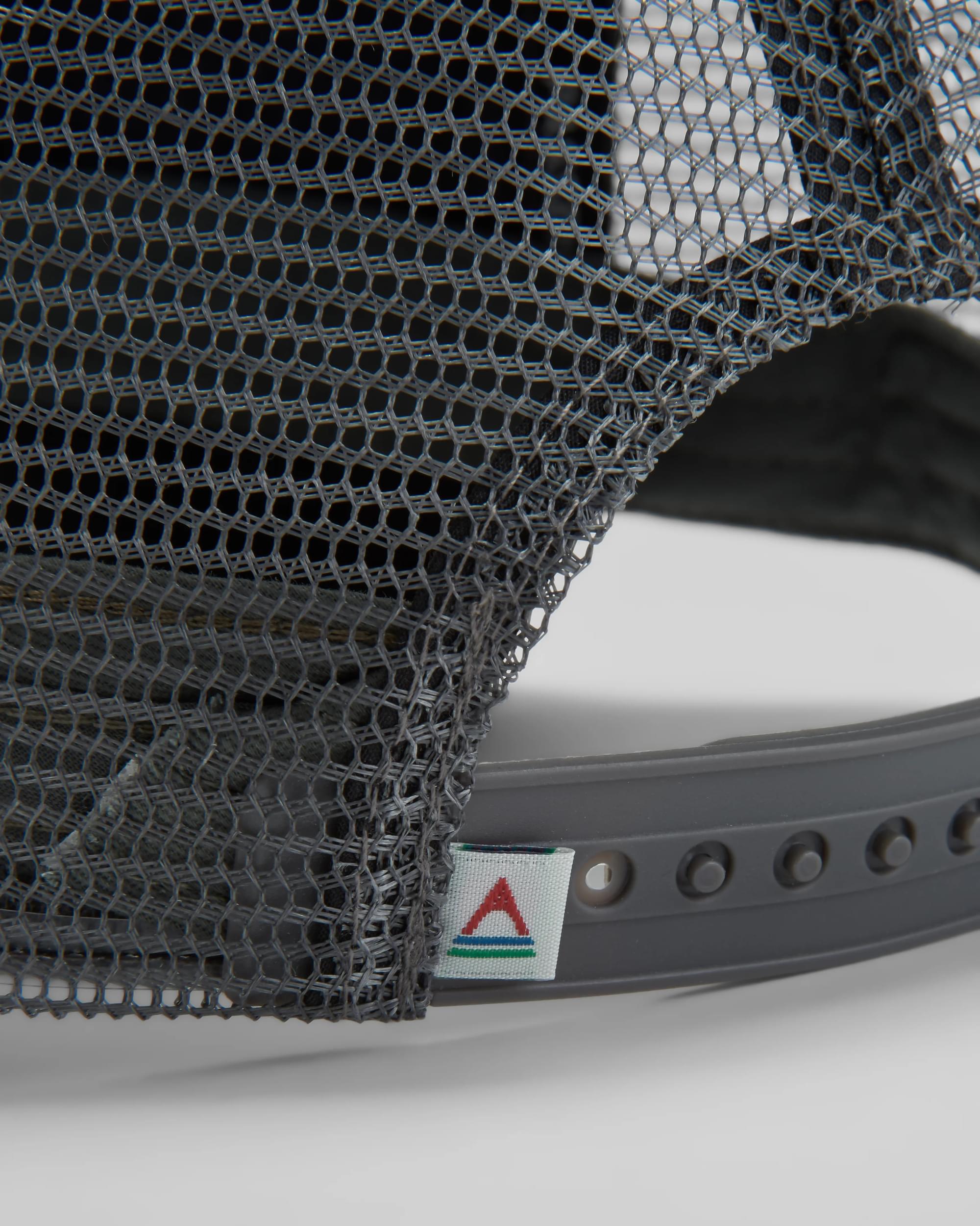 Heritage Mesh Snapback Cap - Storm Grey/ Black - Flatlay