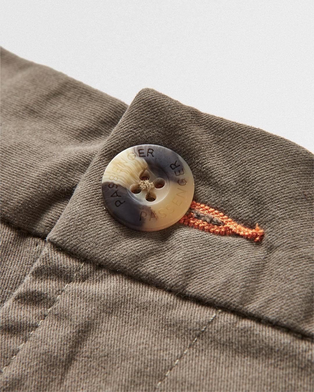 365 Organic Cotton Trouser - Dusty Olive - Flatlay