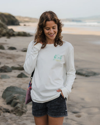 Better Outside Organic Cotton Oversized LS T-Shirt - Marshmallow - Lifestyle