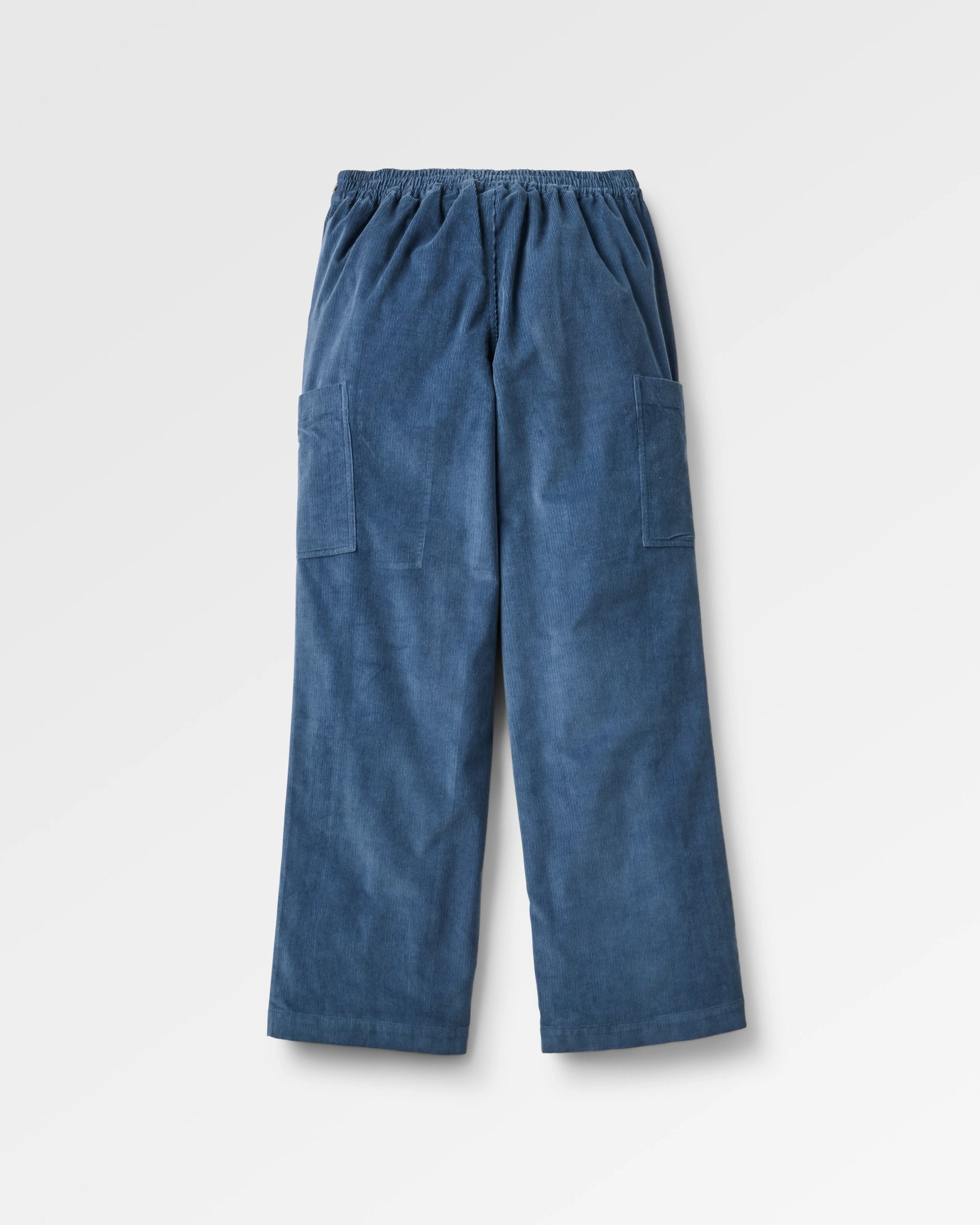 Someday Organic Cotton Corduroy Trouser - Dark Denim - Flatlay