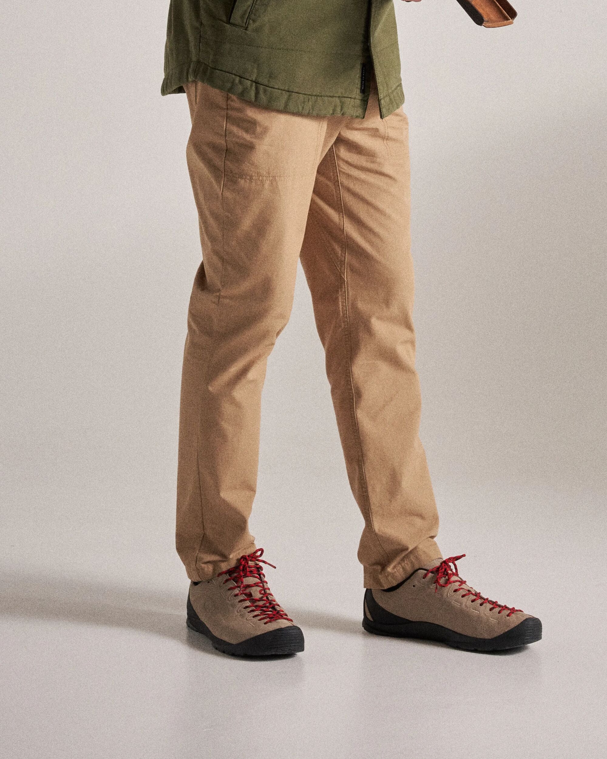 Rif-Raf Organic Cotton Ripstop Trouser - Biscuit - Studio Model