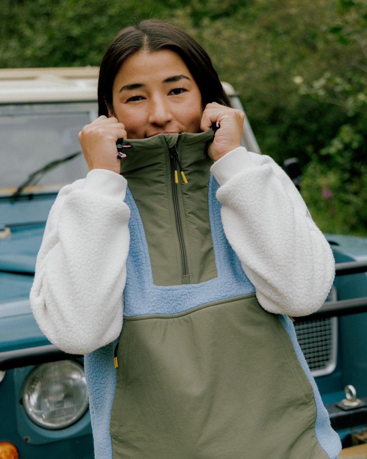 Alexander Sherpa Fleece - Dusty Olive/Faded Denim - Lifestyle