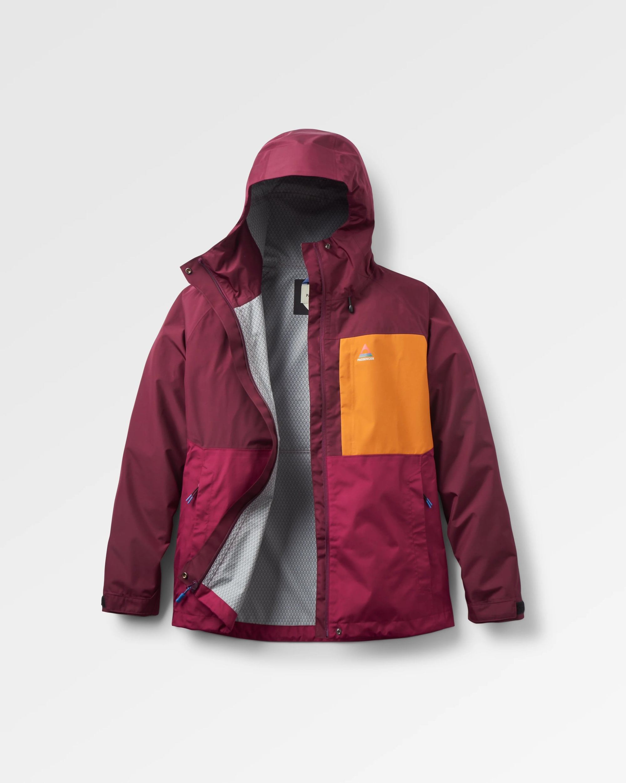 Trailscape Women's Recycled Waterproof Jacket - Fig/Wild Berry  - Flatlay