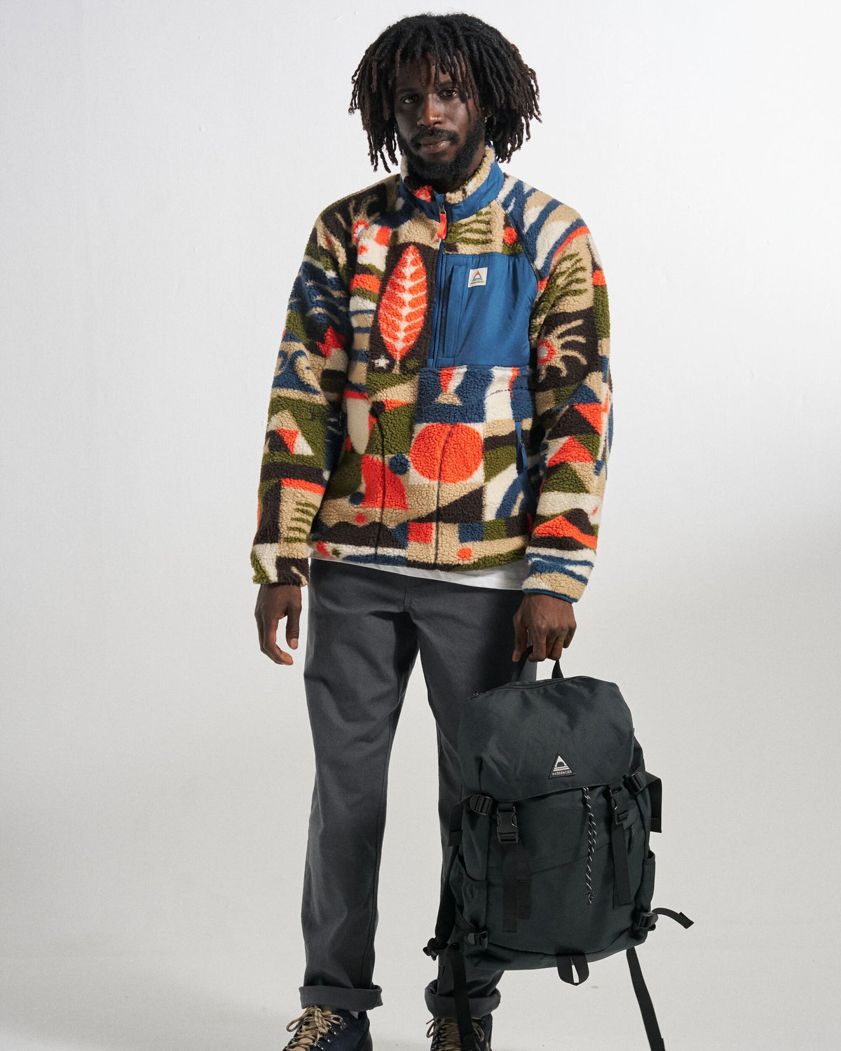 Offroad Sherpa 1/2 Zip Fleece - Lost On Purpose Khaki - Studio Model