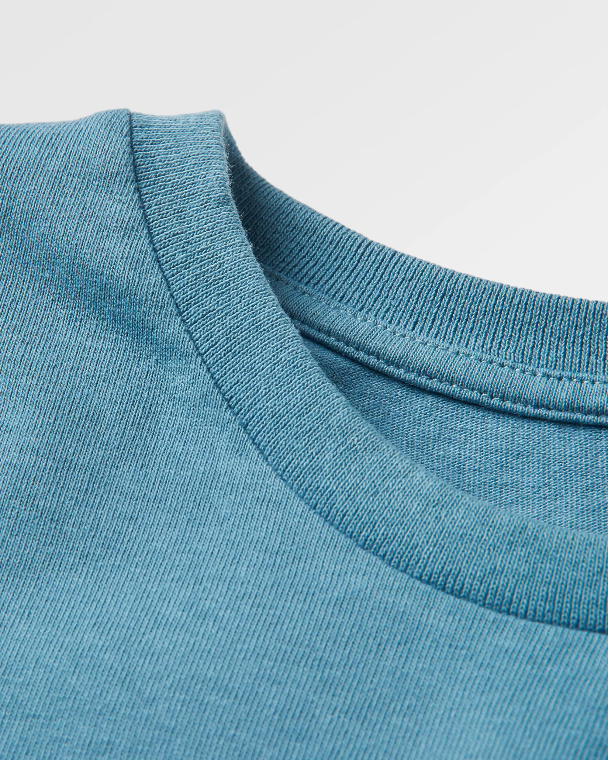 Odyssey Recycled Cotton T-Shirt - Provincial Blue - Flatlay