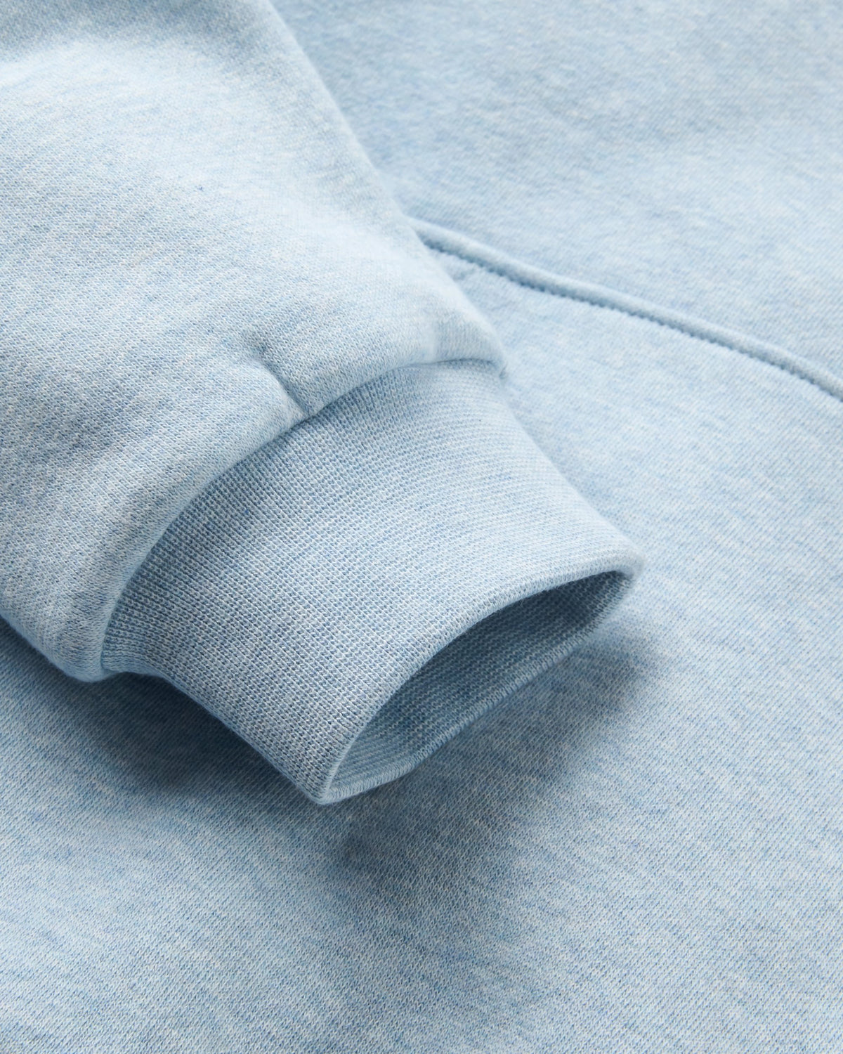 Legacy Hoodie - Faded Denim Marl - Flatlay