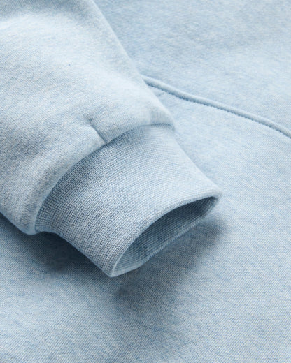 Legacy Hoodie - Faded Denim Marl - Flatlay