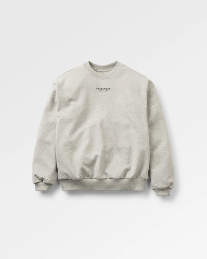 Slower Rhythms Women's Cotton Sweatshirt - Grey Marl - Flatlay