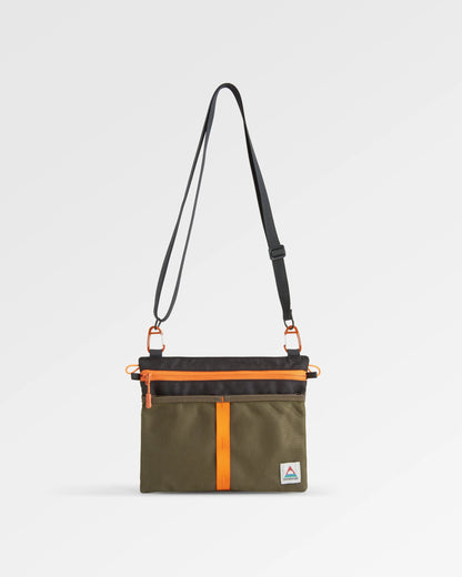 Waypoint Cross Body Bag - True Black/ Khaki - Flatlay