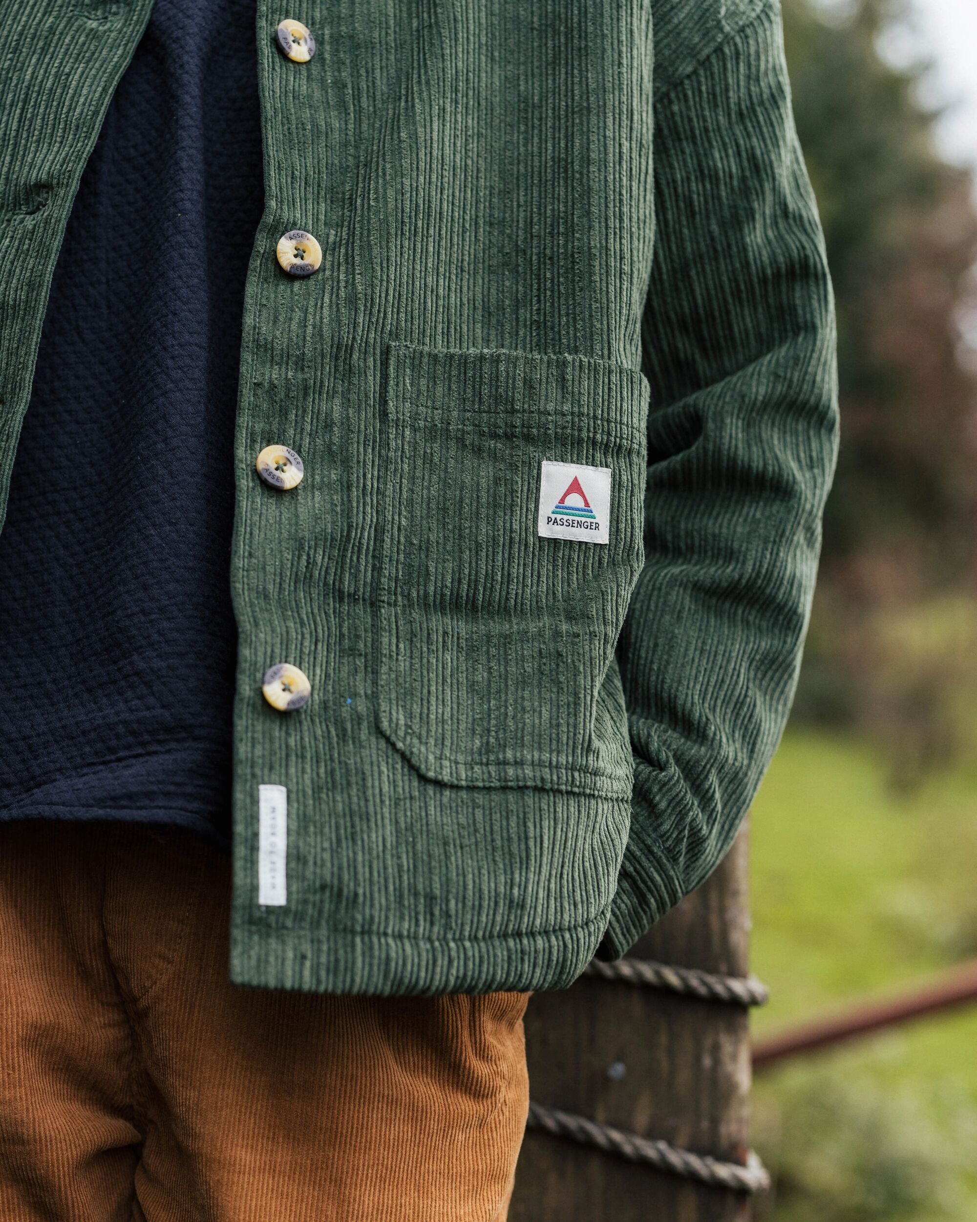 Flint Corduroy Overshirt - Fir Tree - Lifestyle