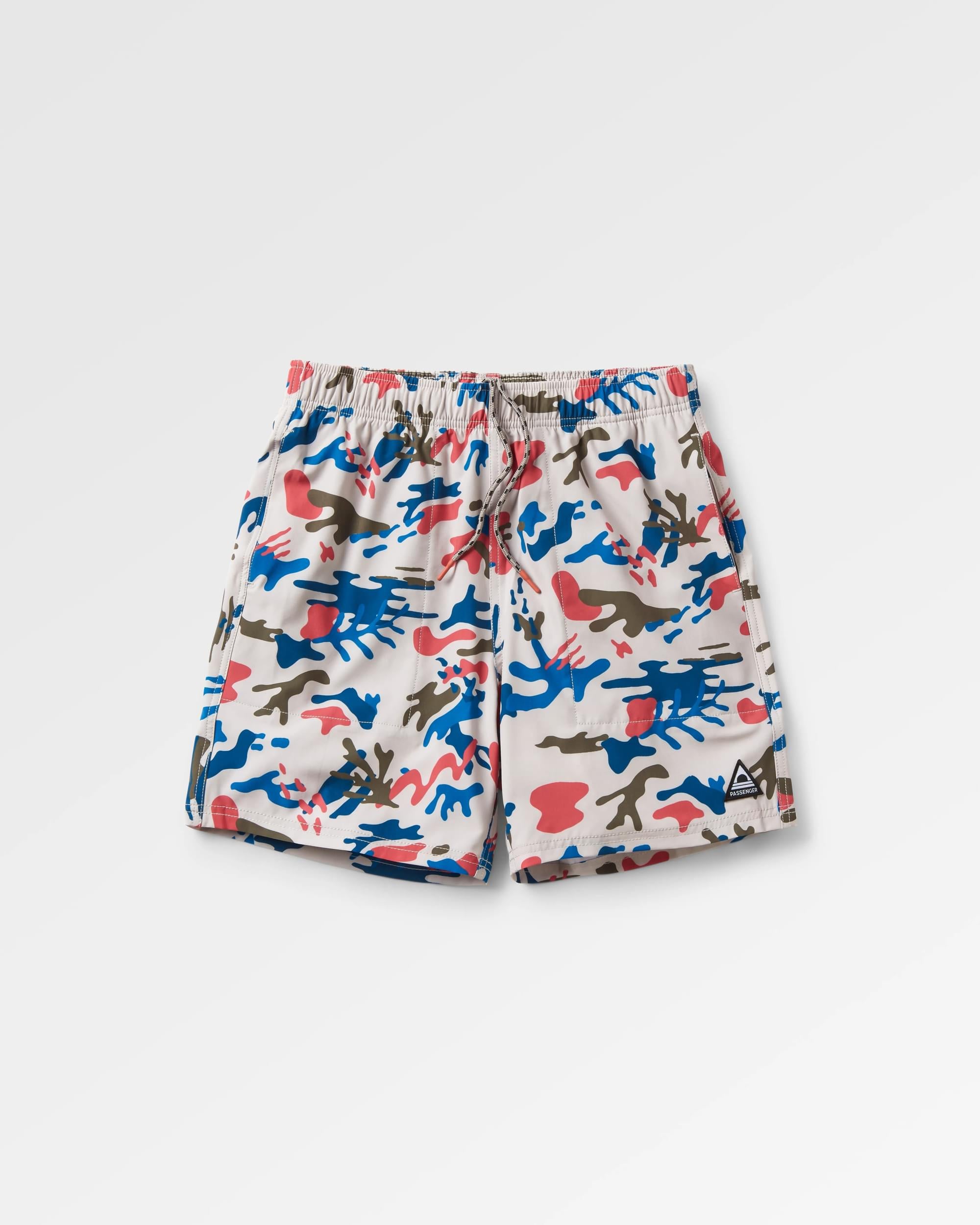 Porto Recycled All Purpose Swim Short - Seaweed Camo Pebble Grey - Flatlay
