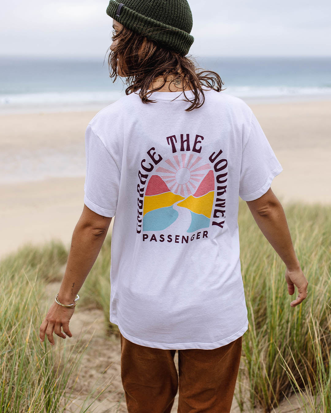 Embrace The Journey Oversized Recycled Cotton T-Shirt - White