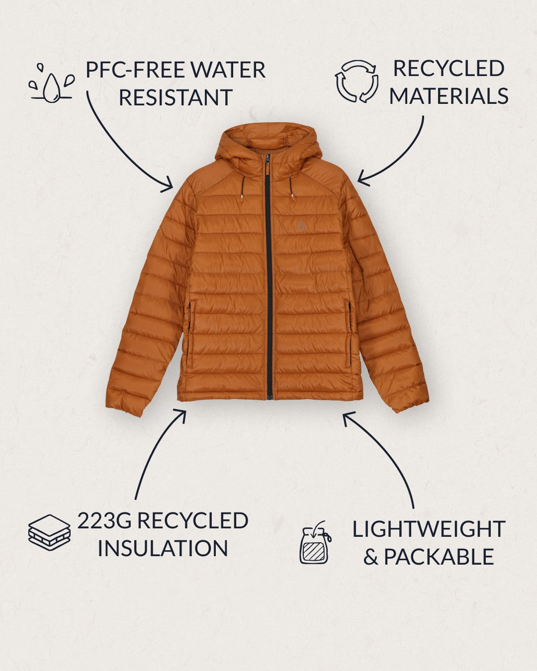 Roamer Recycled Insulated Jacket - Glazed Ginger