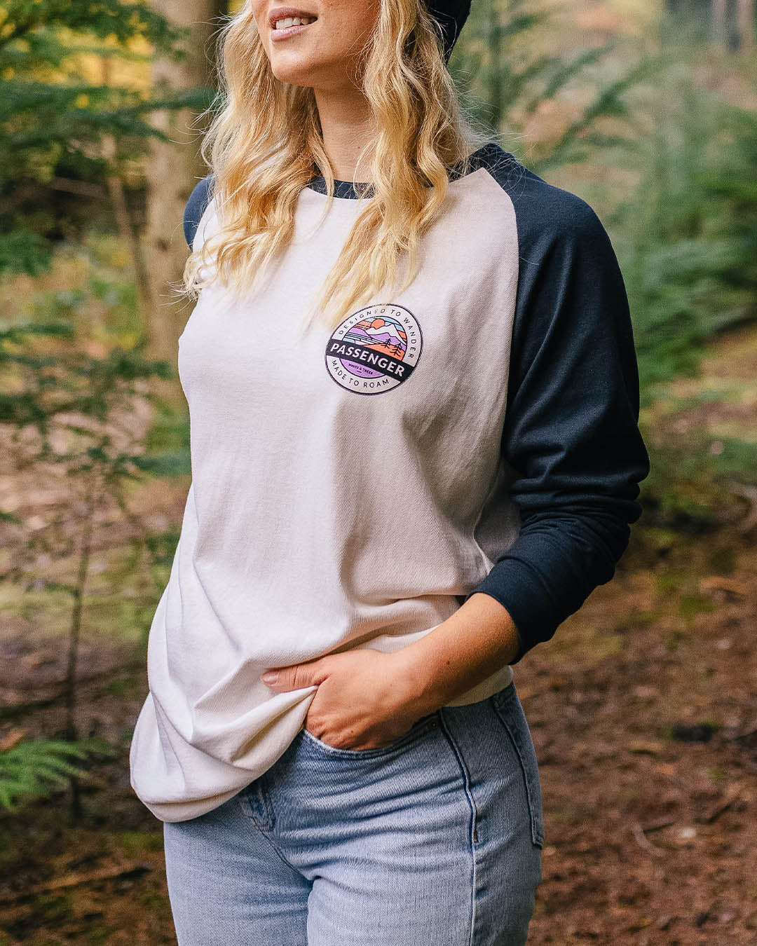 Wilds Recycled Cotton Oversized Ls T-Shirt - Deep Navy