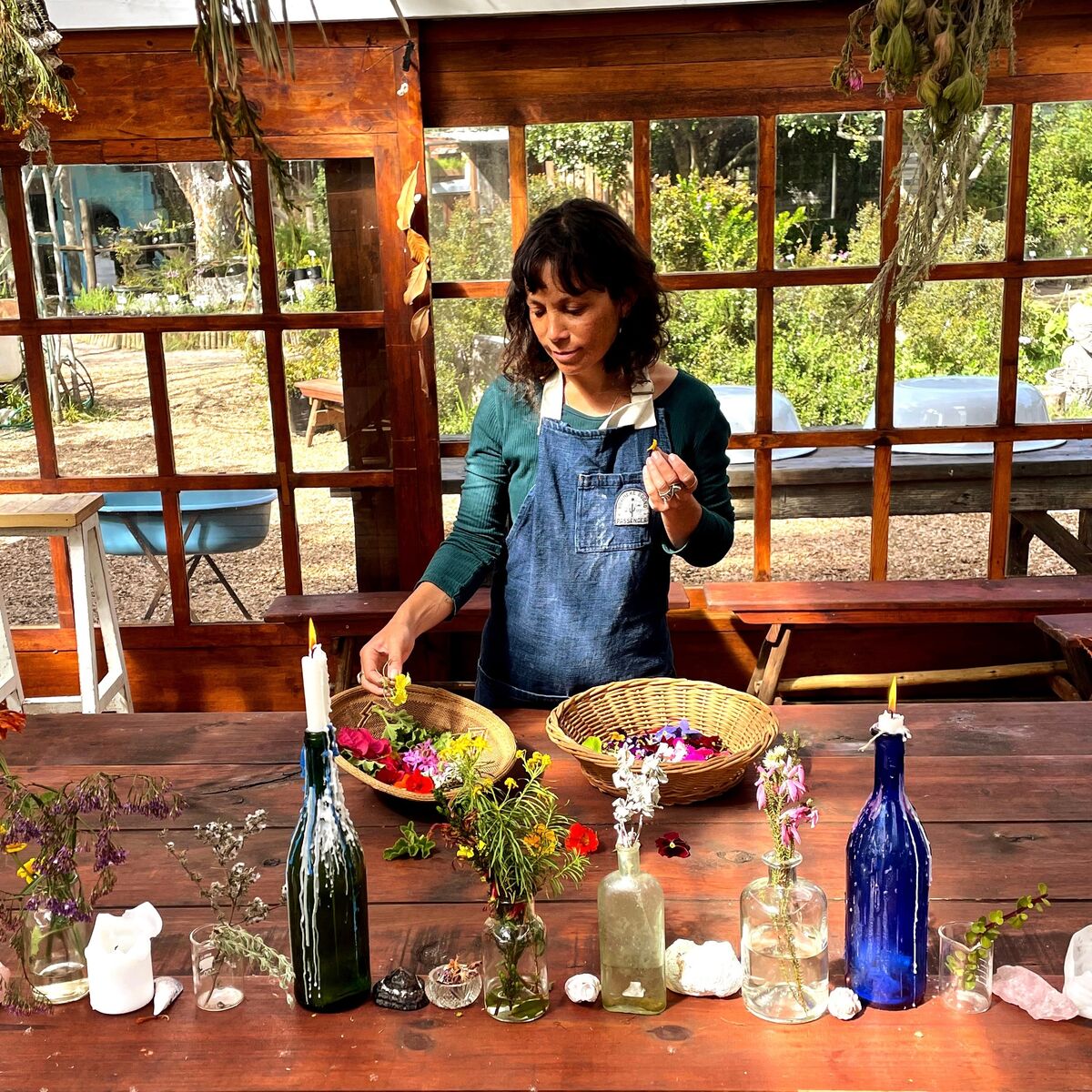 Organic Cotton Denim Apron - Dark Denim