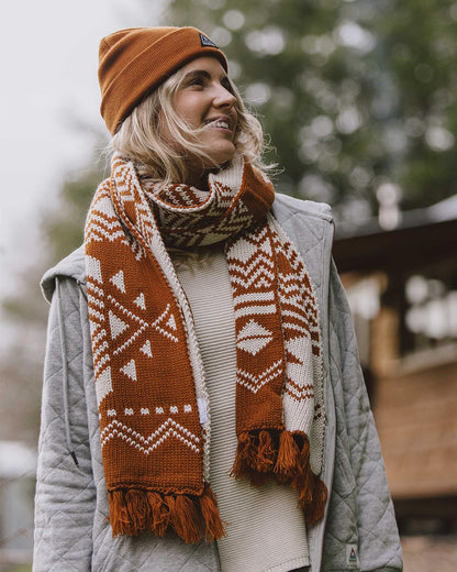 West Coast Recycled Acrylic Scarf - Glazed Ginger