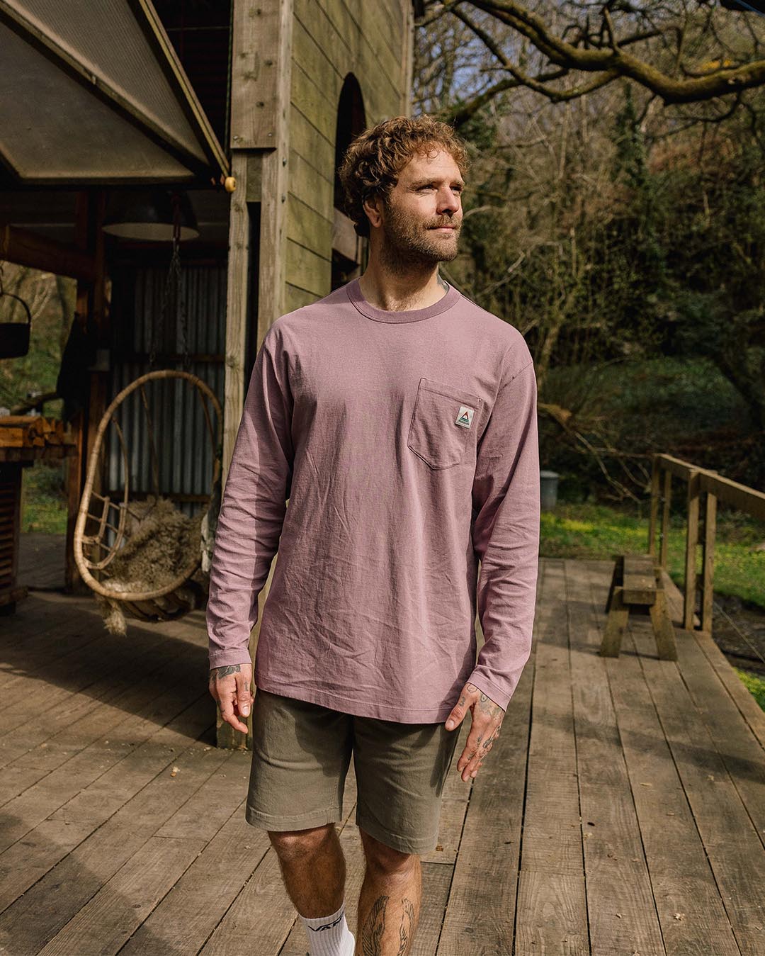 Heritage Recycled Cotton LS T-Shirt - Grape