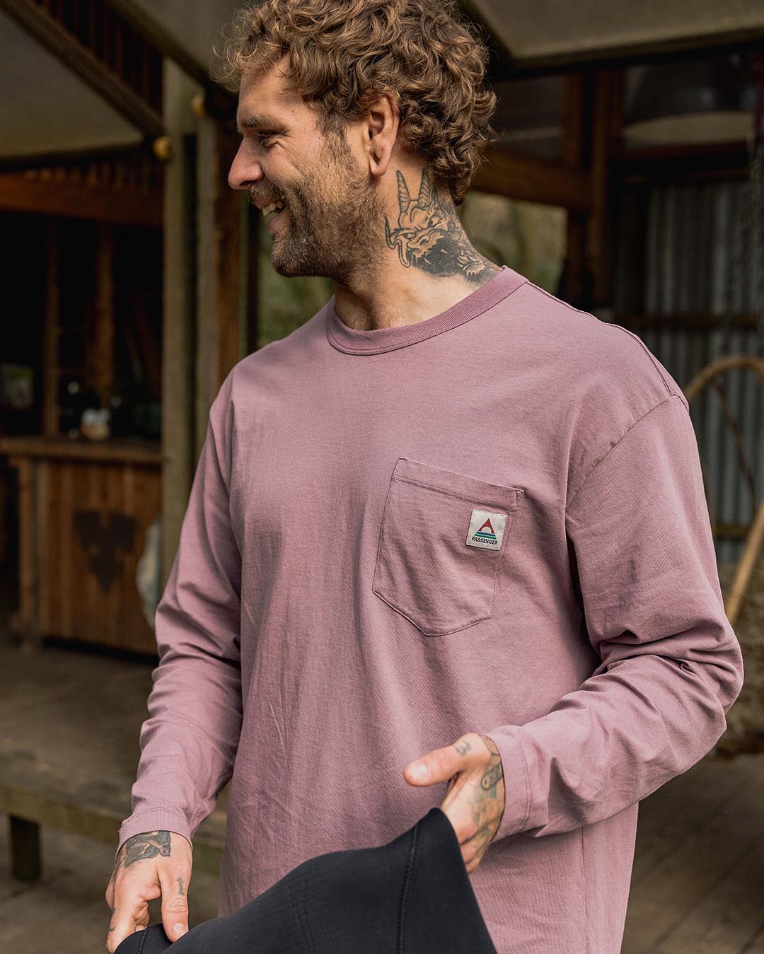 Heritage Recycled Cotton LS T-Shirt - Grape